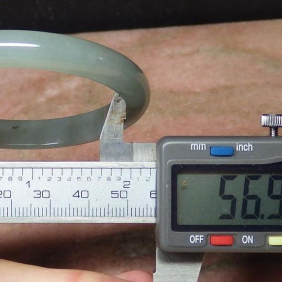 Certified Green Yellow 100% Natural A JADE Jadeite Bangle Bracelet 56 mm 792577 - Picture 5 of 9
